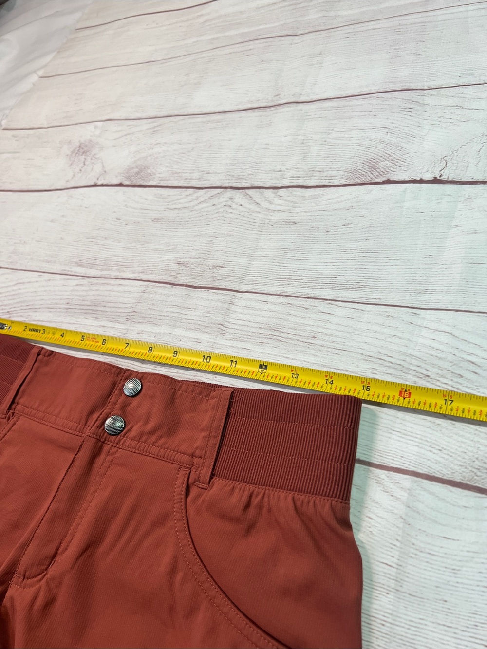 Title Nine Clamber 2.0 Hiking Shorts - 6 - rust red orange stretch 5" inseam - Picture 9 of 13